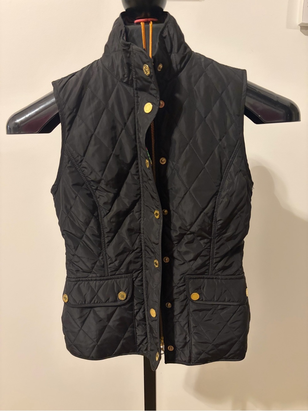 New Lilly Pulitzer Black Quilted Vest